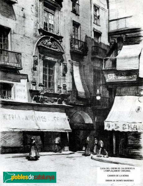 Barcelona - Casa del Gremi de Calderers, emplaçament original