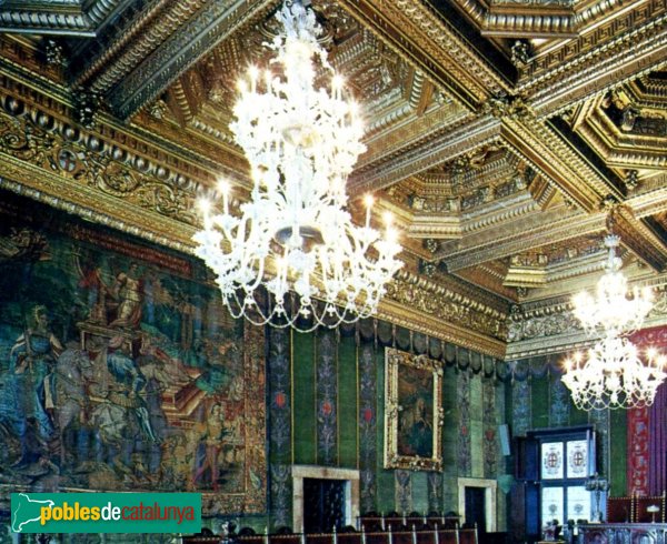 Barcelona - Palau de la Generalitat. Saló Daurat abans de la reforma Barcelona - Palau de la Generalitat. Saló Daurat abans de la reforma