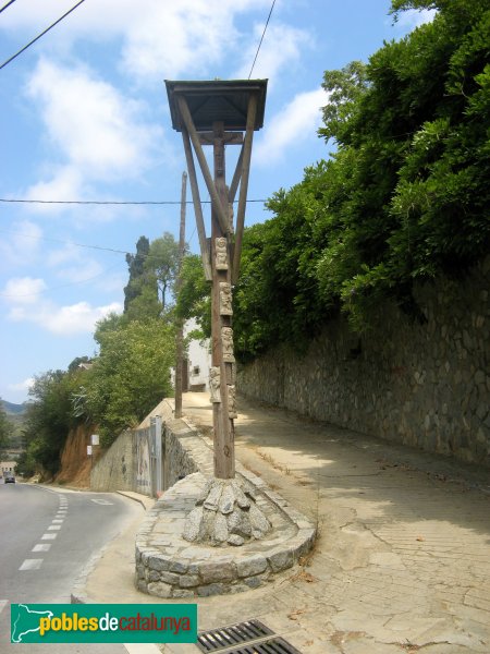 Argentona - Creu, prop de la capella de Sant Sebastià