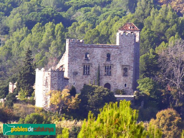 Castellar del Vallès - Castell de Clasquerí, vist des dels volts de Ca n'Oliver
