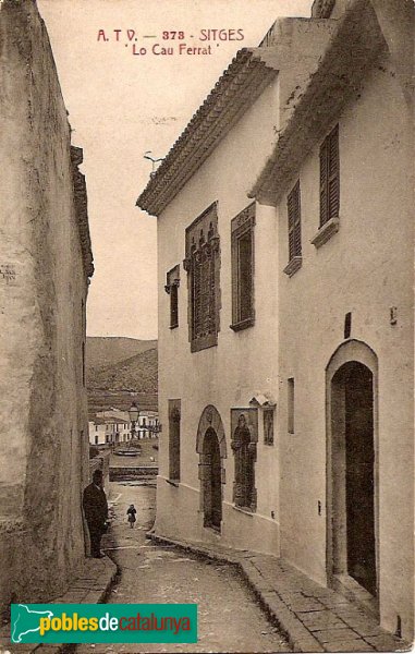 Sitges - Postal antiga enviada per Sebastià Giménez i Mirabent