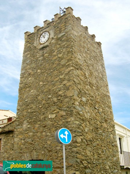 Palau-saverdera - Castell, torre de les Hores