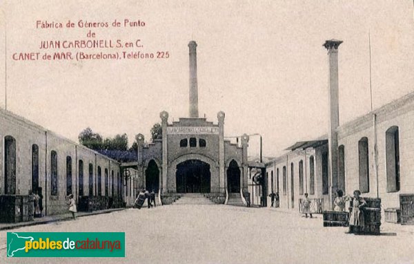 Canet - Fàbrica Carbonell Reverter (postal antiga)