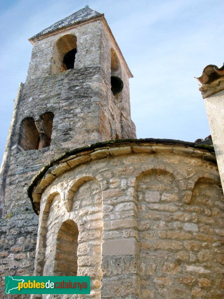 El Bruc - Església de Santa Maria, absis i campanar