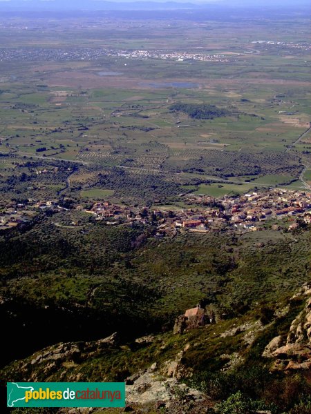 Palau-saverdera - Vista general sobre l'ermita