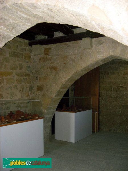 Santa Coloma de Queralt - Castell, sala de les arcades gòtiques