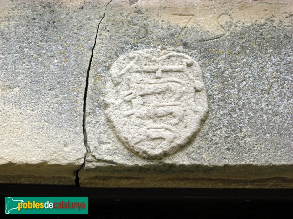 Vallfogona de Riucorb - Castell, escut del comanador Xammar