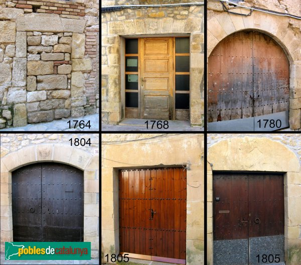 Vallclara - Portals dels segles XVIII-XIX