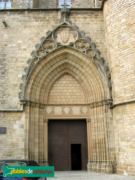 Barcelona - Monestir de Pedralbes, portada de l'església