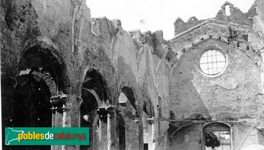 Blanes - Església de Santa Maria després de l'incendi de 1936