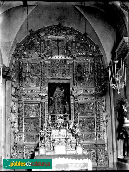 Piera - Església de Santa Maria, retaule del Roser