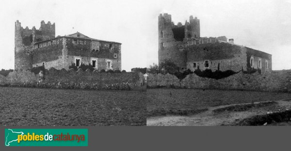 Maçanet de la Selva - Torre de Marata, abans i després de l'incendi de 1923