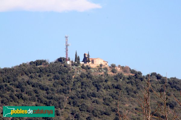 Sant Julià de Llor i Bonmatí - Església de Sant Julià, des d'Anglès