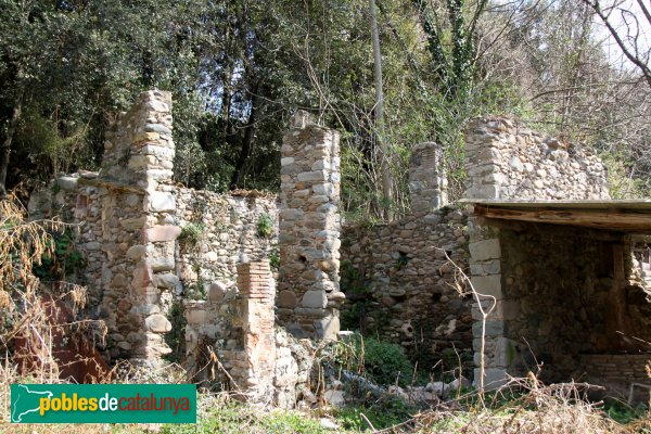 Sant Julià de Llor i Bonmatí - Molí de Sant Julià, ruïnes al costat del molí