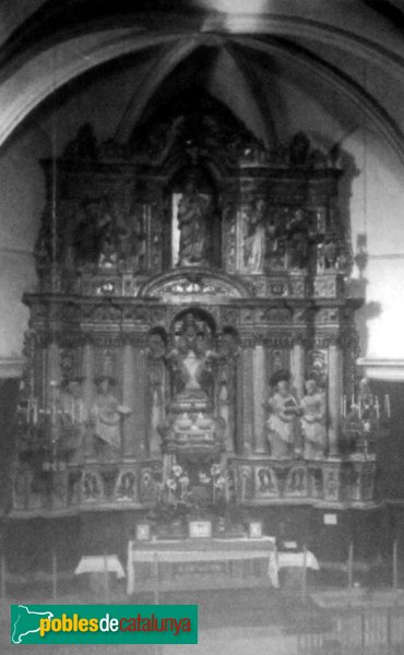 Sant Pere de Riudebitlles - Retaule barroc cremat l'any 1936