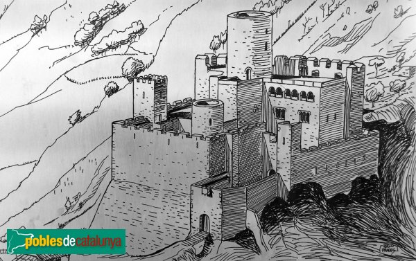Castellet i la Gornal - Castell de Castellet, reproducció idealitzada del segle XIV