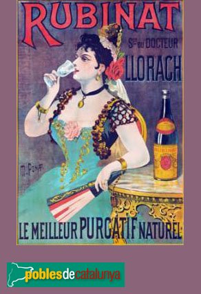 Ribera d'Ondara - Cartell publicitari de les Aigües Rubinat-Llorach
