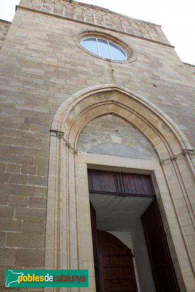 Cervera - Església de Santa Maria, façana neogòtica