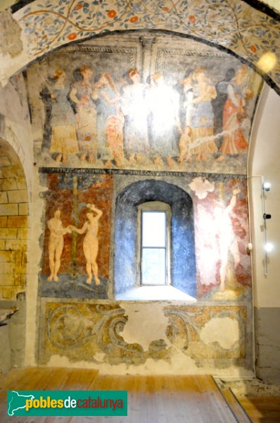 Església de Santa Eulàlia a Unha - Pintures renaixentistes representant les Virtuts