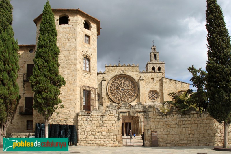 Monestir de Sant Cugat del Vallès - Façana de l'església