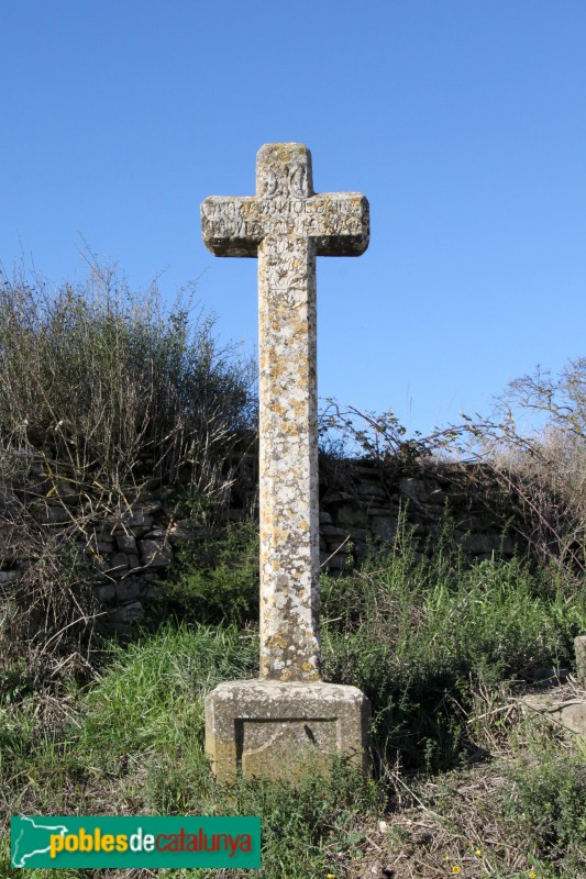 Sant Ramon - Creu de terme de la Manresana, creu carlina