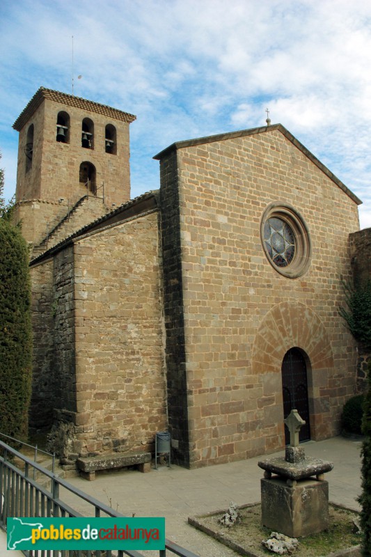 L'Estany - Església del Monestir, façana