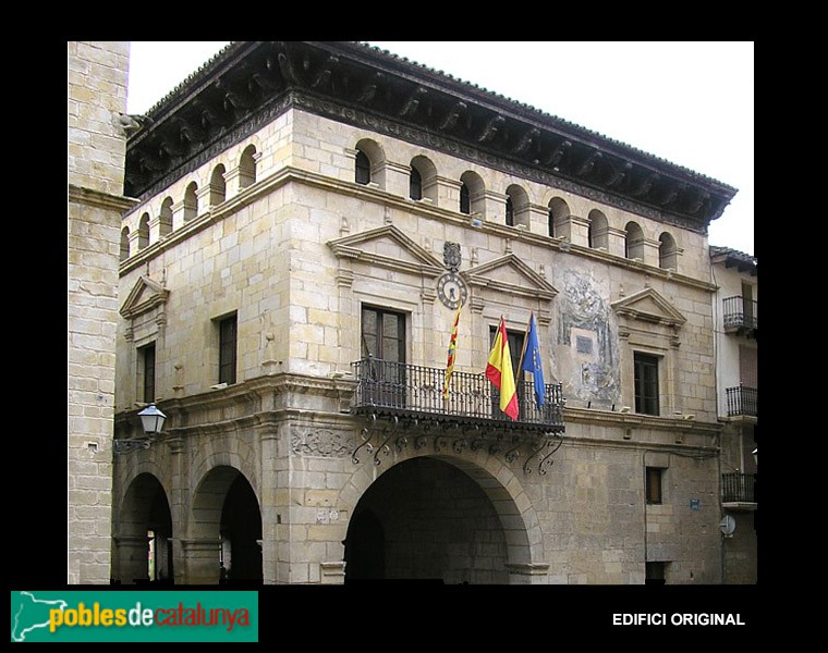 Barcelona - Poble Espanyol, Ajuntament de Vallderoures, edifici original