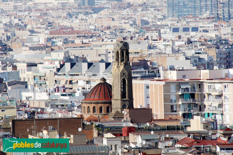 Barcelona - Església de Santa Madrona, des de Montjuïc