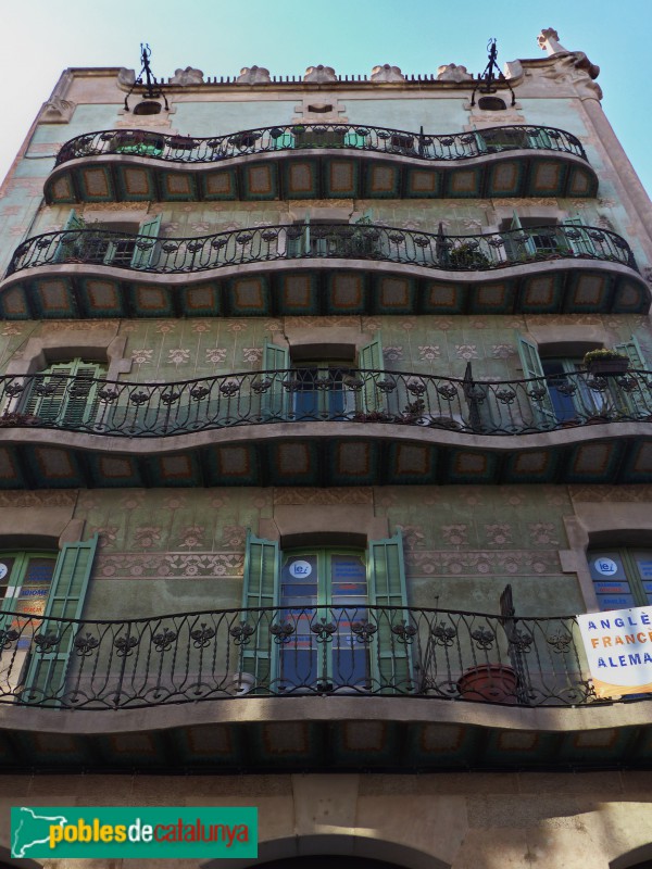 Barcelona - Casa Vidal. Façana carrer Gran