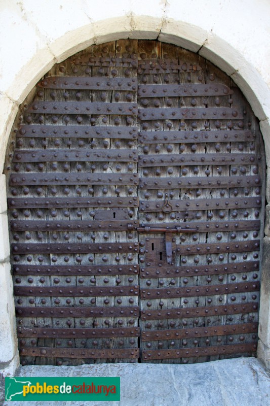 Garòs - Església de Sant Julià, forrellat de la porta
