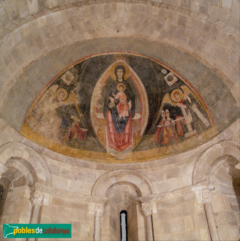 Pintura mural romànica procedent de Santa Maria de Cap d'Aran que es conserva al museu The Cloisters
