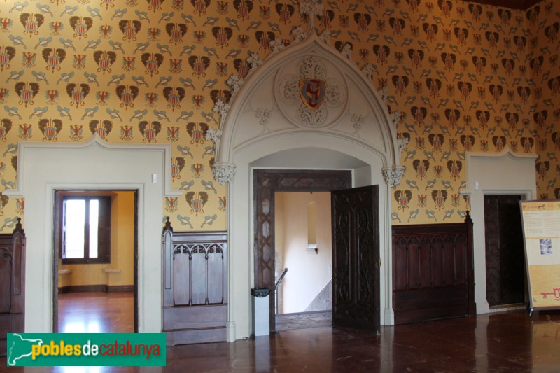 Castelldefels - Interior del Castell, sala noble