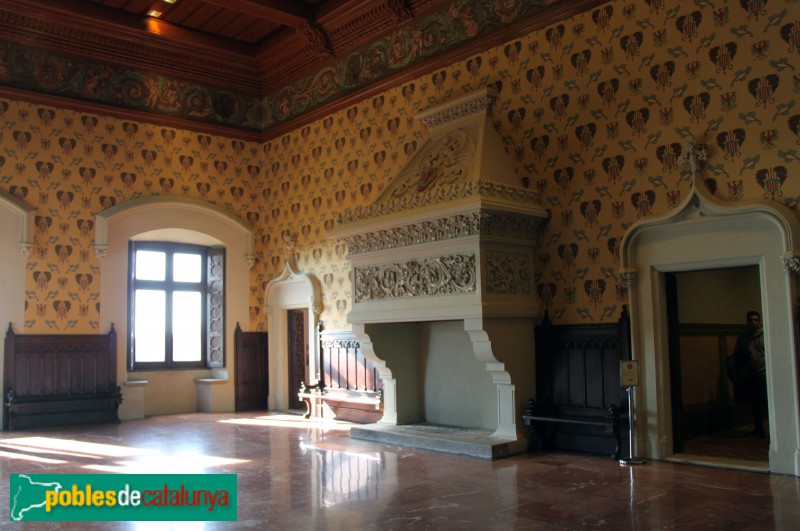 Castelldefels - Interior del Castell, sala noble