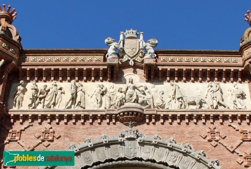 Barcelona - Arc de Triomf. Relleu de Josep Llimona