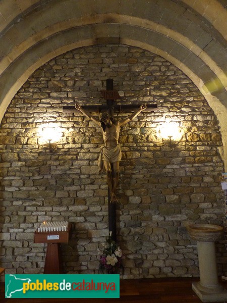 Folgueroles - Església de Santa Maria. Crist crucificat