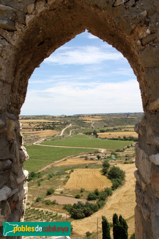 Verdú - Torre mestra del castell, panoràmica
