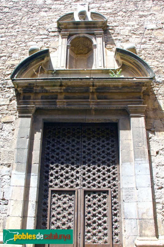 Tàrrega - Església de Santa Maria, portada del campanar