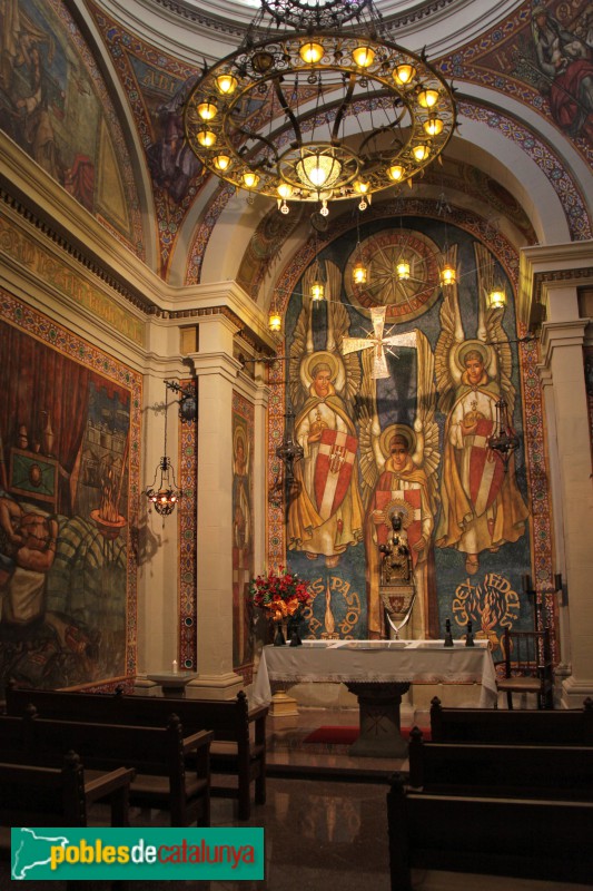 Tàrrega - Església de Santa Maria, pintures murals, capella de Montserrat (Jaume Minguell)