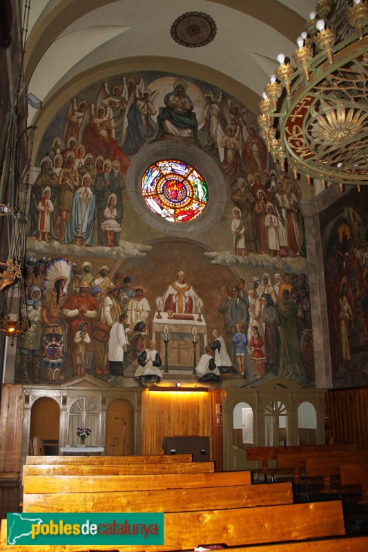Tàrrega - Església de Santa Maria, pintures murals, capella dels Dolors (Jaume Minguell)