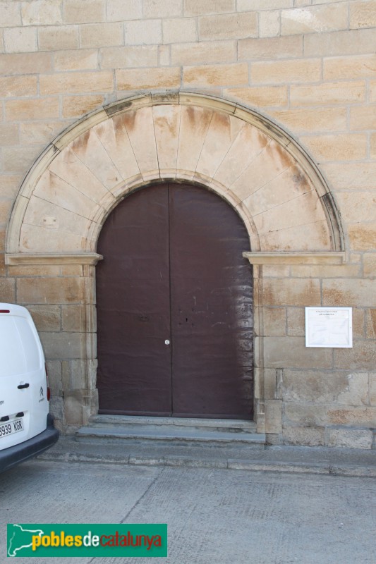 Anglesola - Església de Sant Pau de Narbona, porta principal