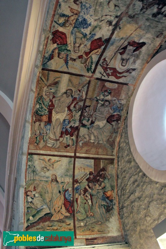 Vielha - Església de Sant Miquel, pintures murals del segle XVI
