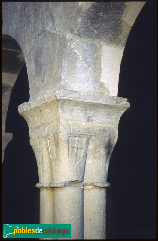 Guimerà - Santa Maria de la Bovera, porxo romànic
