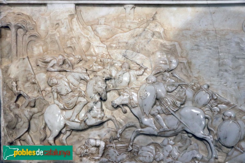 Bellpuig - Mausoleu de Ramon Folc de Cardona: batalla de Massalquivir