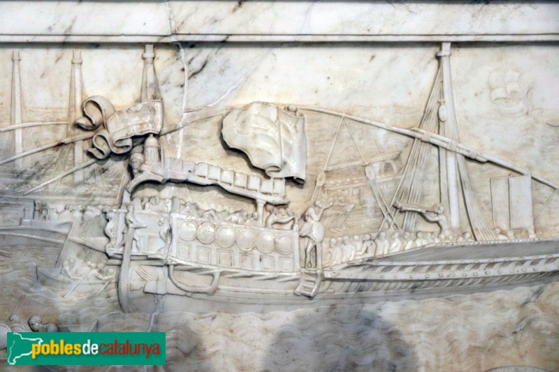 Bellpuig - Mausoleu de Ramon Folc de Cardona: batalla de Massalquivir