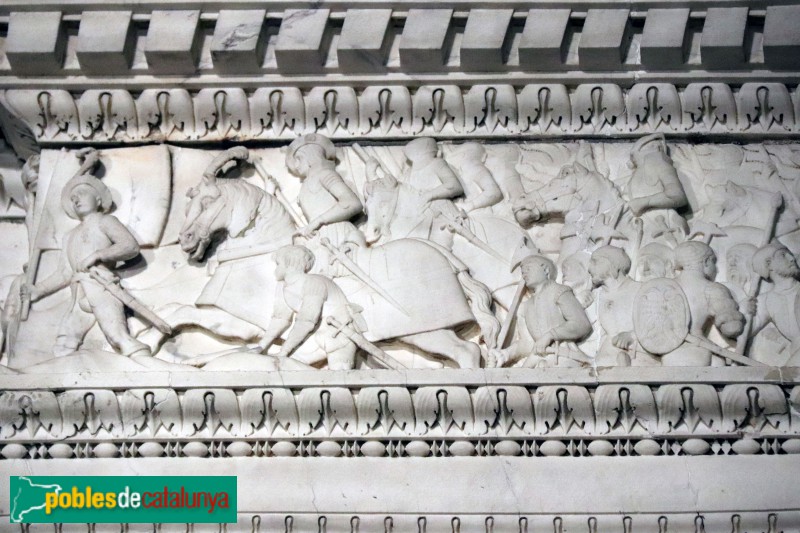 Bellpuig - Mausoleu de Ramon Folc de Cardona: batalla de Vicenza