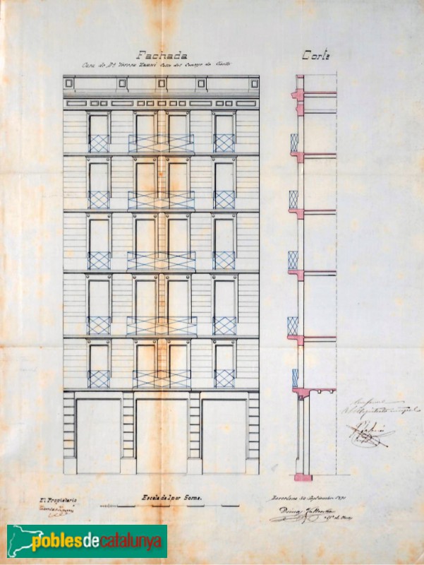 Projecte d'edifici original (1891)