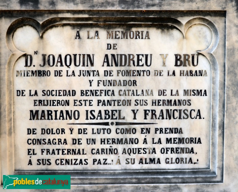 Cementiri dels Caputxins - Panteó Andreu