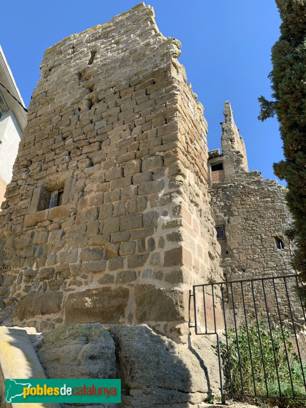 Ossó de Sió - Castell de Castell de Montfalcó d'Agramunt, torre medieval