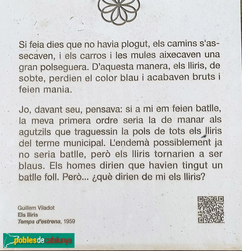 Agramunt - Parc de Riella, text de Guillem Viladot