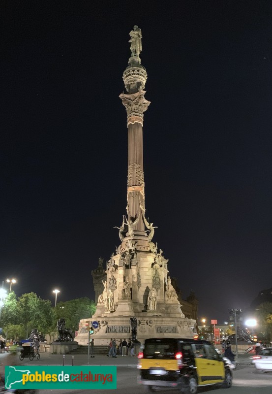 Barcelona - Monument a Colom, de nit